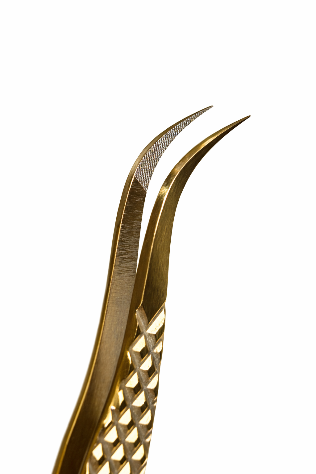 Curved Fiber Grip Tweezers