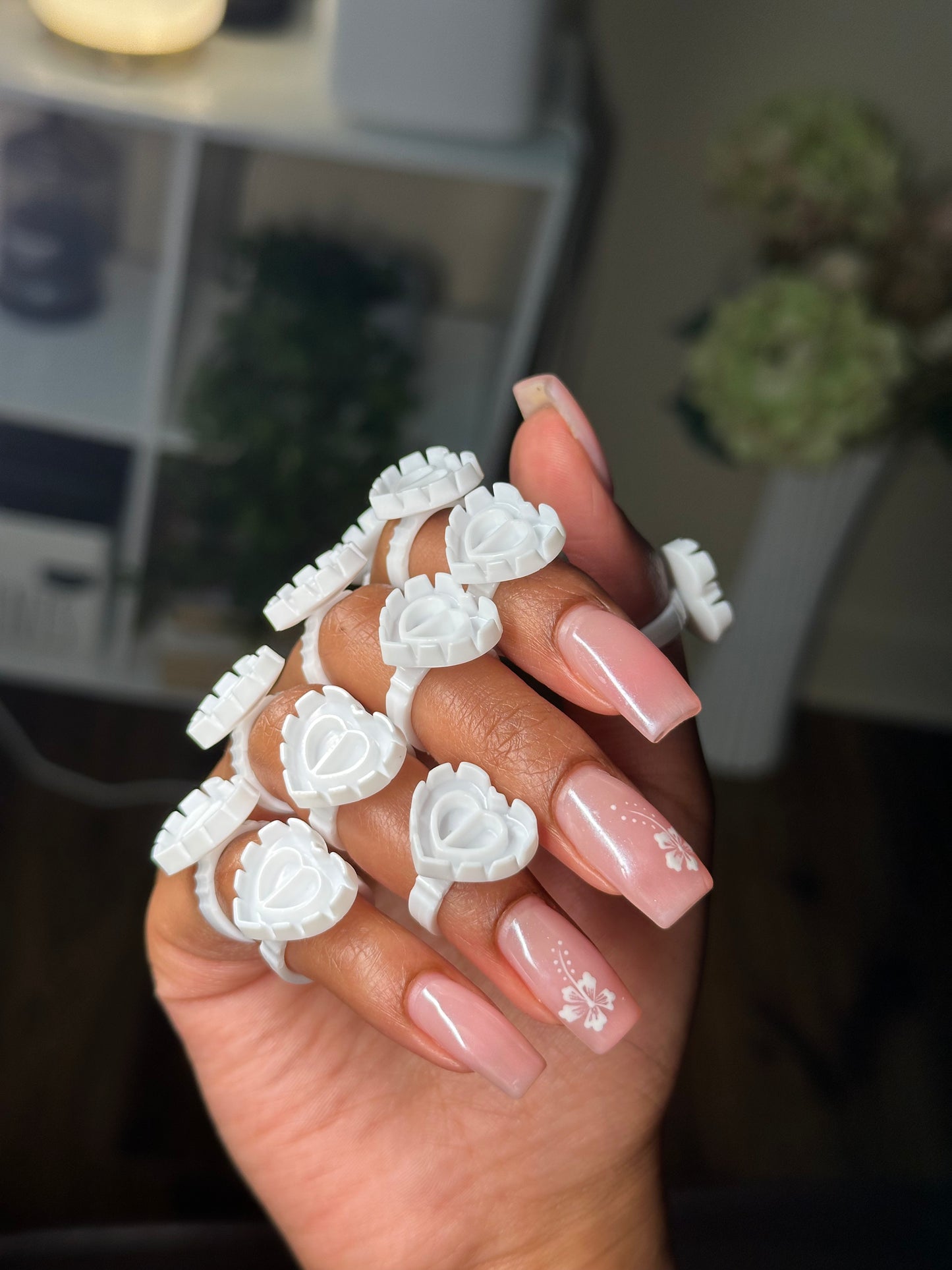 Heart-shaped glue rings (100 pcs.)