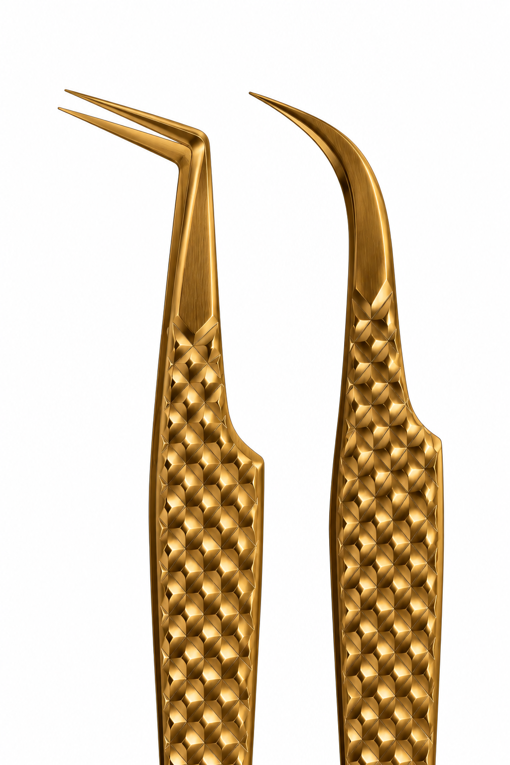 Ultra Thin Tip Tweezer Set: 90 degree thin tip  + curved isolation tweezers