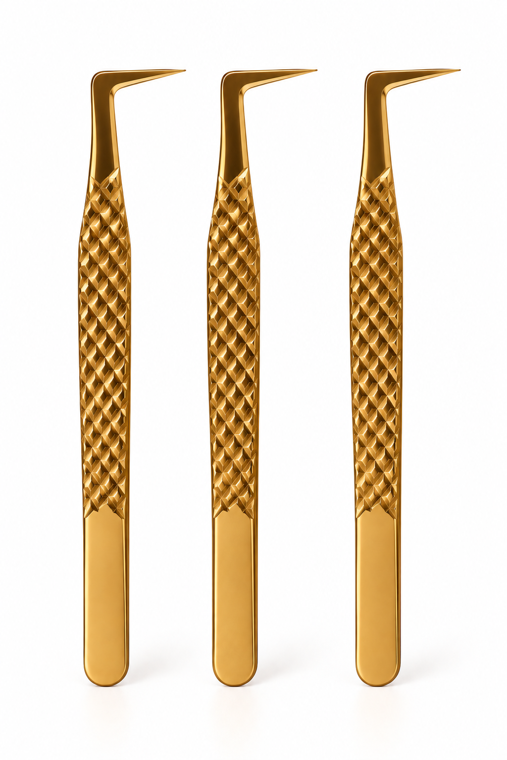 3 pack 90 degree Fiber Tip Tweezers